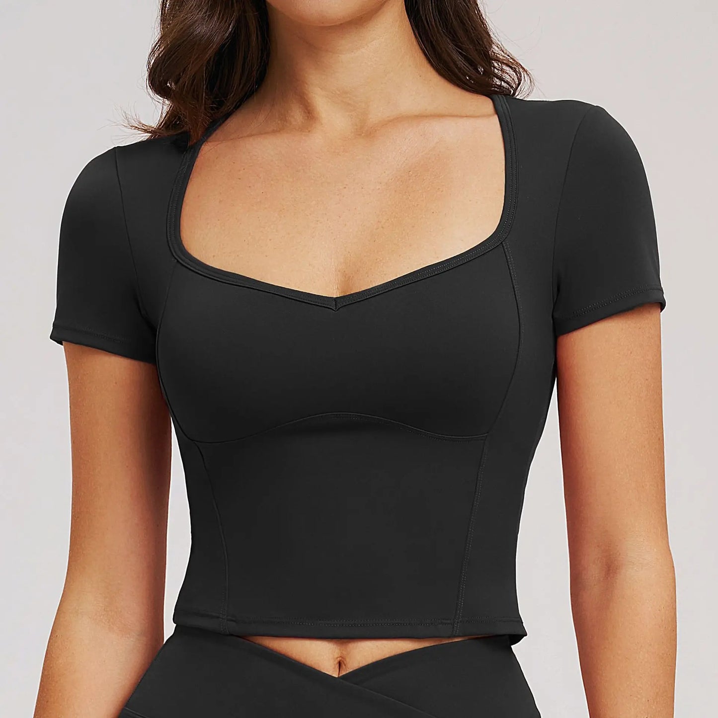 JR3397 Sports T-shirt Women Fitness Top Yoga Short Sleeves