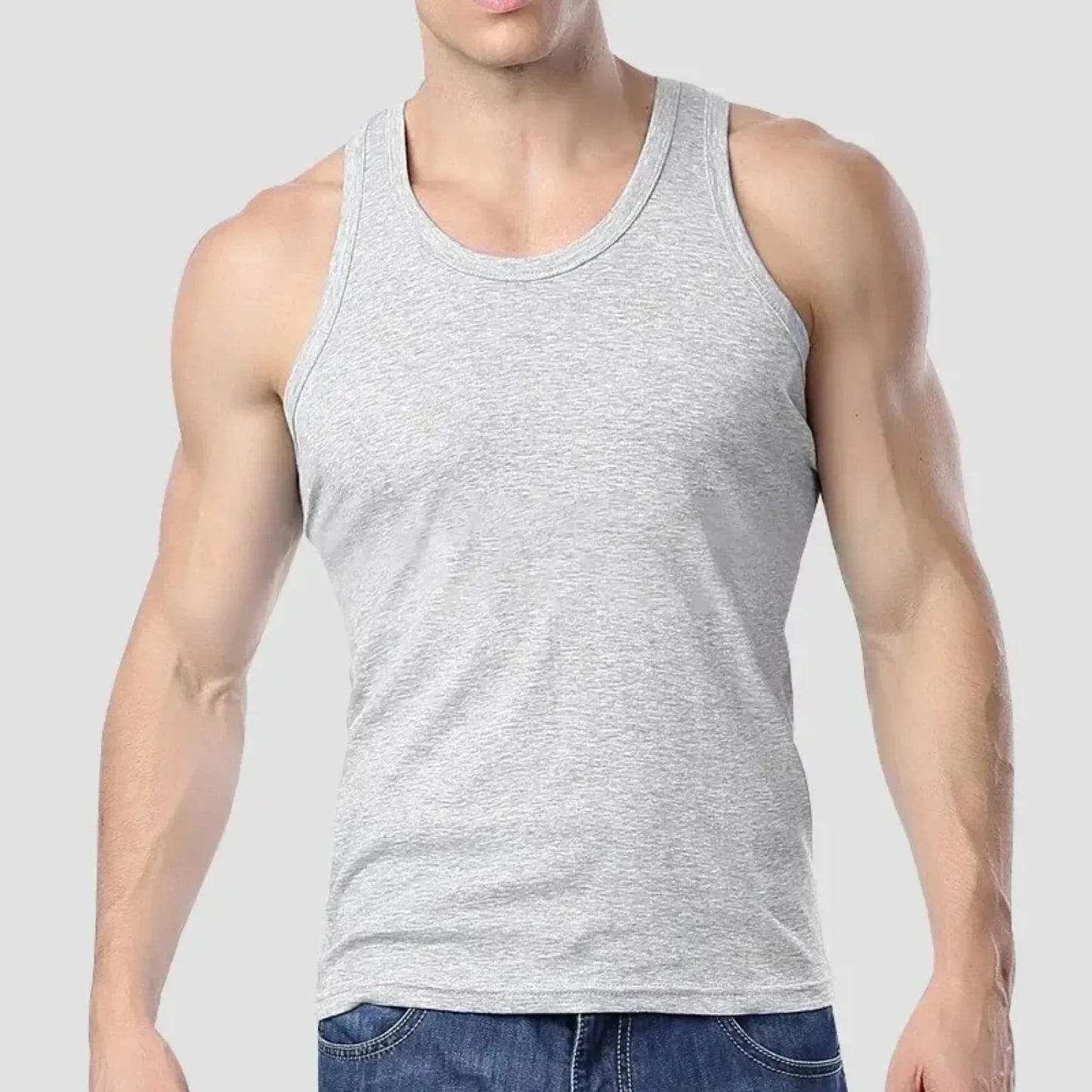 NL5536 Men's Summer Lightweight Cotton Tight Vest