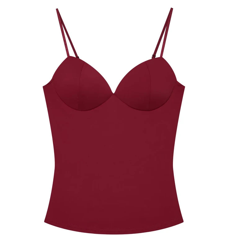 HX563 Sleeveless Crop Tops for Woman Corset Camisole