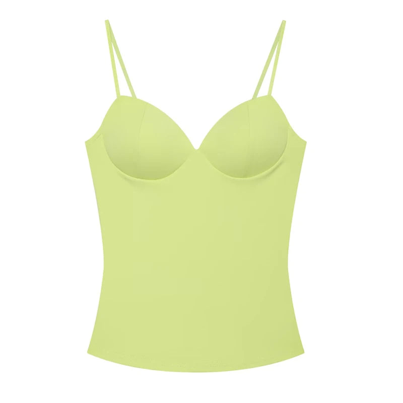 HX563 Sleeveless Crop Tops for Woman Corset Camisole