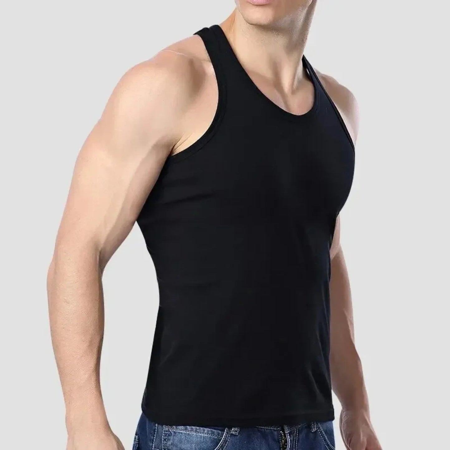 NL5536 Men's Summer Lightweight Cotton Tight Vest
