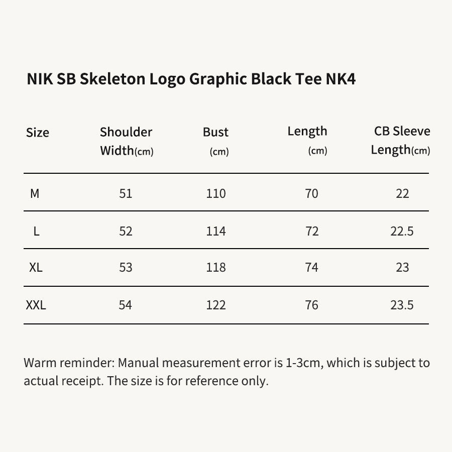 NIK SB Skeleton Logo Graphic Black Tee NK4
