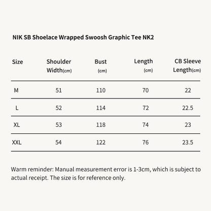 NIK SB Shoelace Wrapped Swoosh Graphic Black Tee NK2