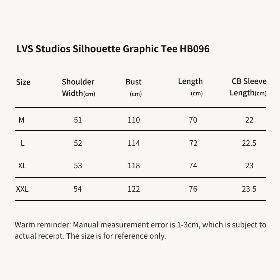 LVS Studios Silhouette Graphic White Tee HB096