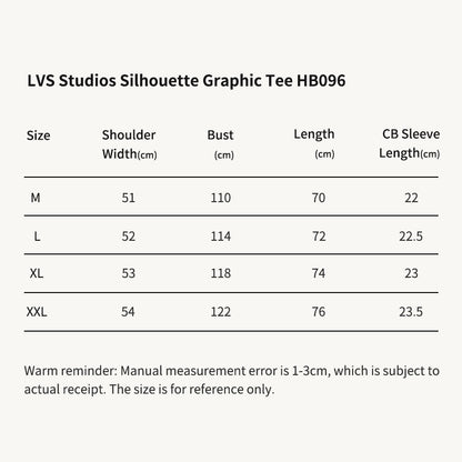 LVS Studios Silhouette Graphic White Tee HB096