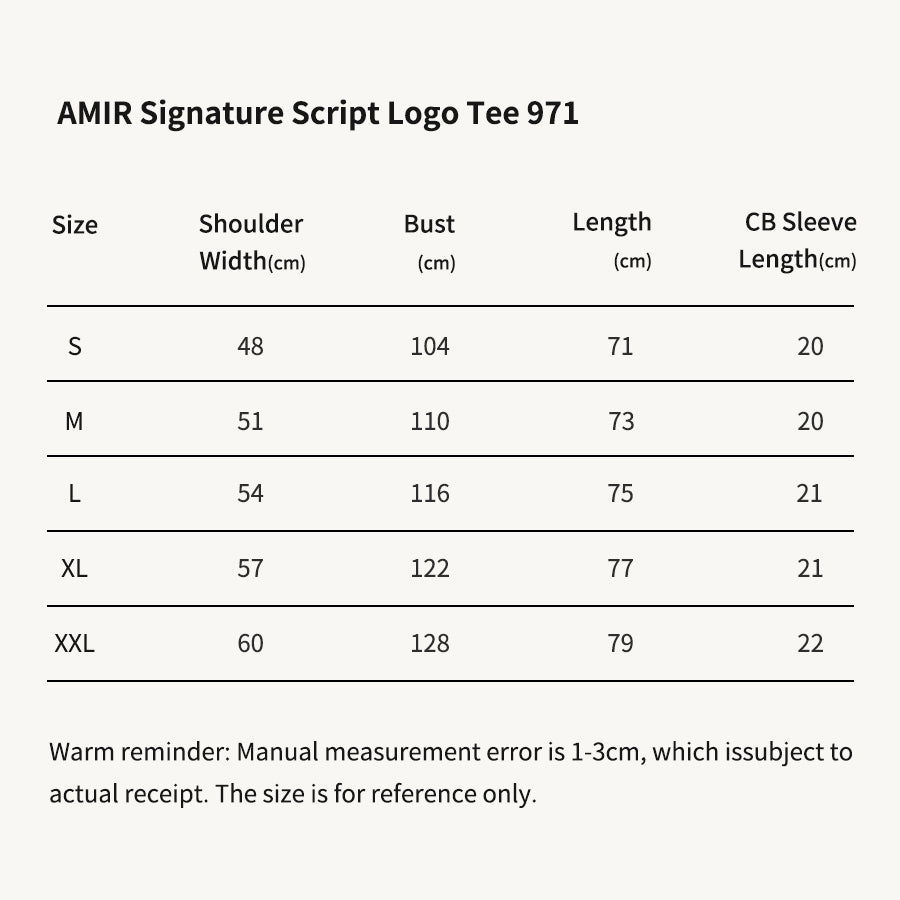 AMIR Signature Script Logo White Tee 971