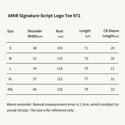 AMIR Signature Script Logo White Tee 971