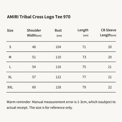 AMIR Tribal Cross Logo Black Tee 970
