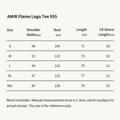 AMIR Flame Logo White Tee 955