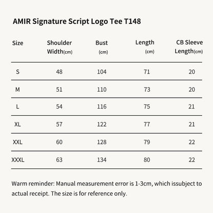 AMIR Signature Script Logo White Tee T148