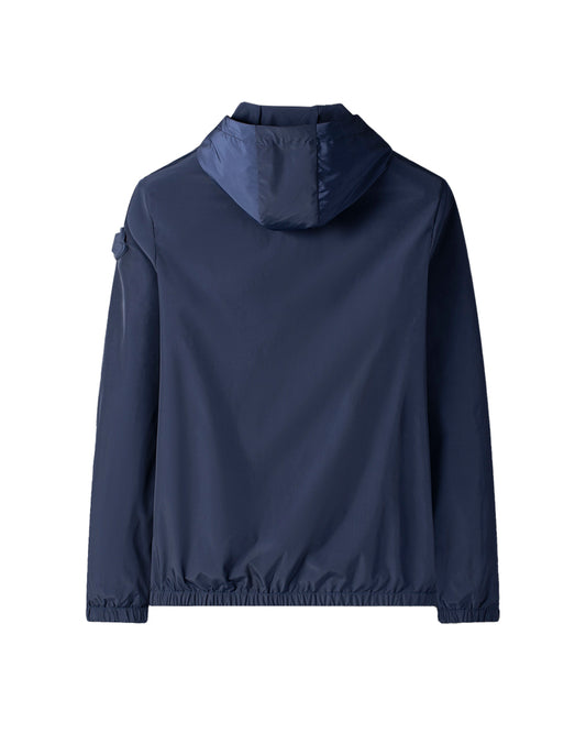 BO Men's Navy Lightweight Hooded Windbreaker Jacket 56032
