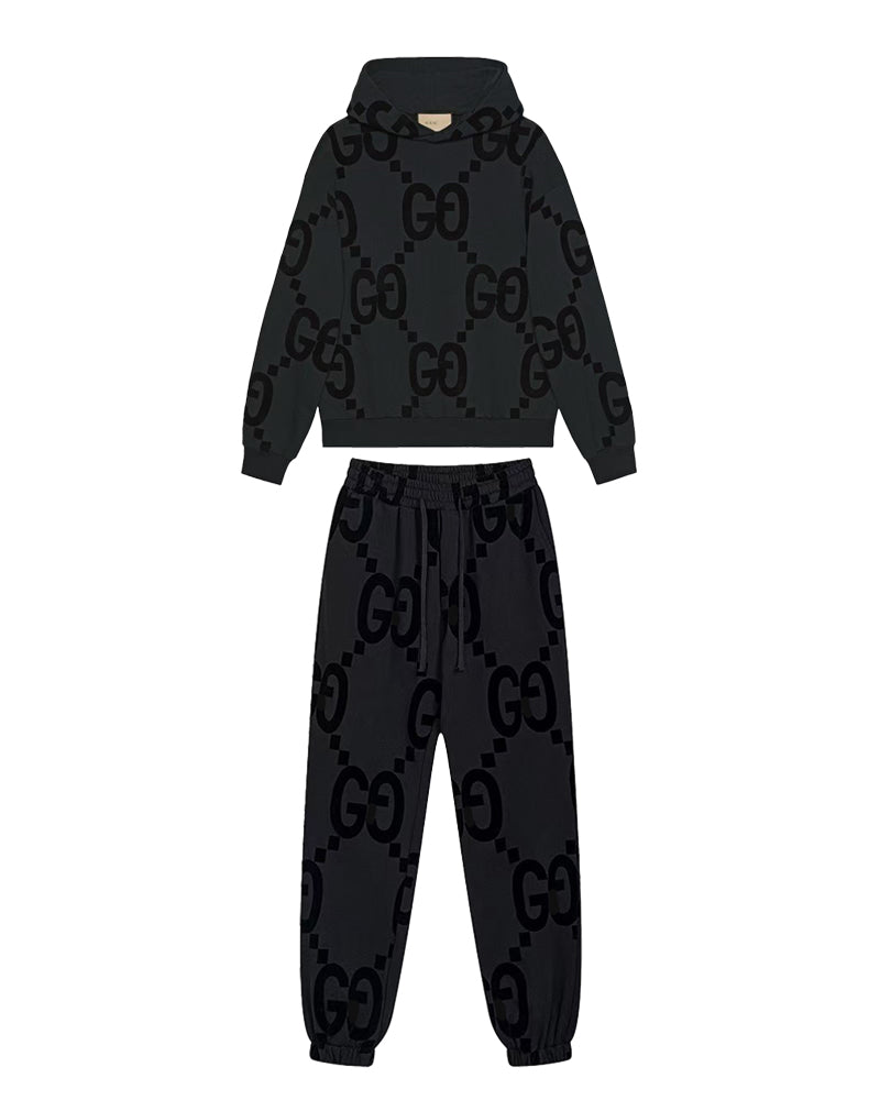 GUC Jumbo GG Monogram Women's Hoodie Tracksuit Set 738