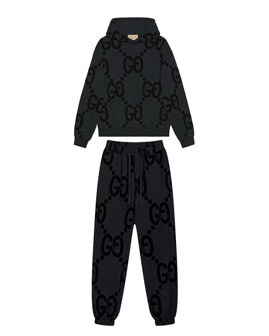 GUC Jumbo GG Monogram Women's Hoodie Tracksuit Set 738