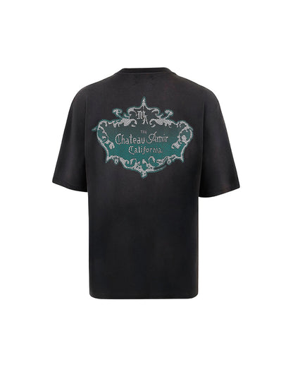 AMIR Chateau Mosaic Logo Black Tee 769