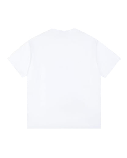 GUC Web Stripe Logo White Tee G0031