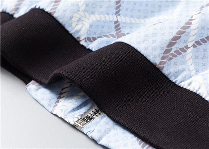 LVS Sky-blue Rope Print Jacket 66141