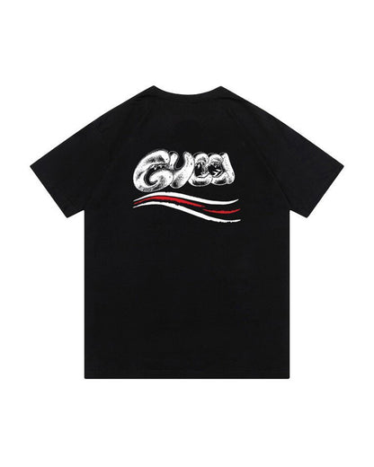 GUC Quirky-Inspired Script Logo Black Tee G013