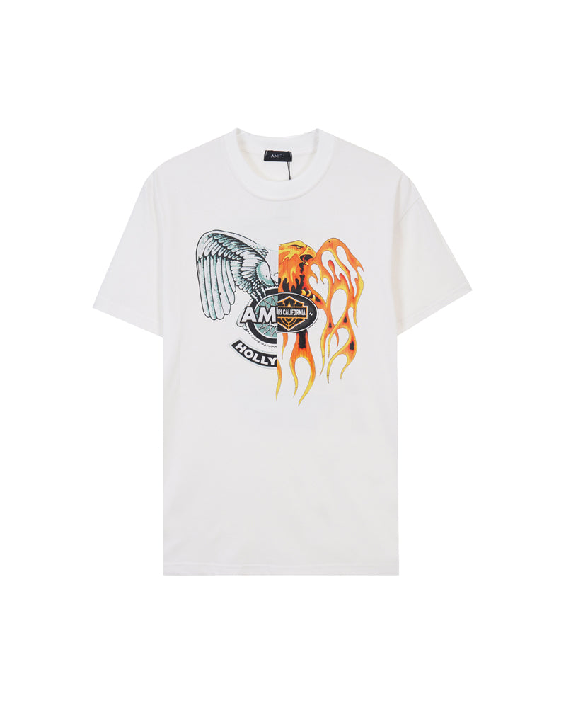 AMIR Split Eagle Flame Black Tee 953
