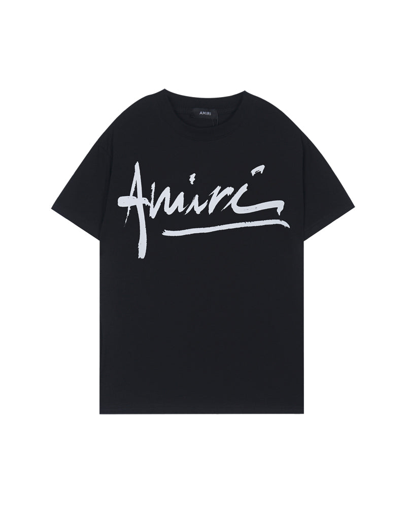 AMIR Signature Script Logo Black Tee T148