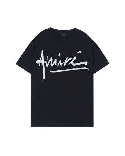 AMIR Signature Script Logo Black Tee T148