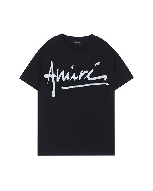 AMIR Signature Script Logo Black Tee T148