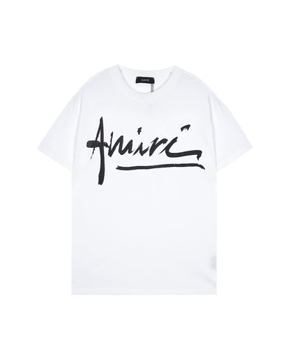 AMIR Signature Script Logo White Tee T148