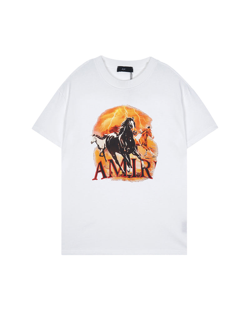 AMIR Wild Horses Graphic Black Tee T1523