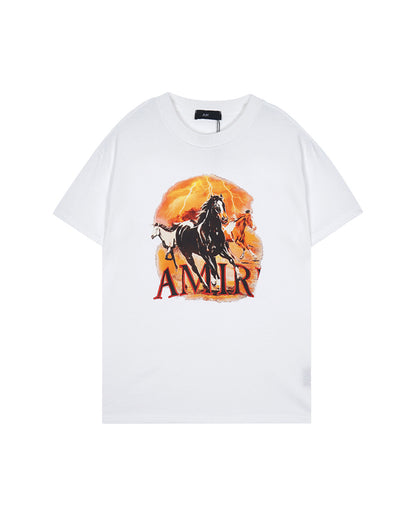 AMIR Wild Horses Graphic Black Tee T1523
