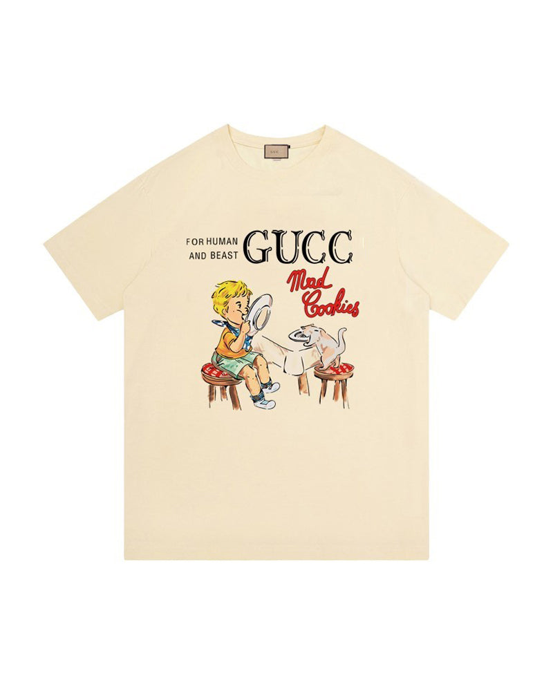 GUC Mad Cookies Cartoon Graphic White Tee 835