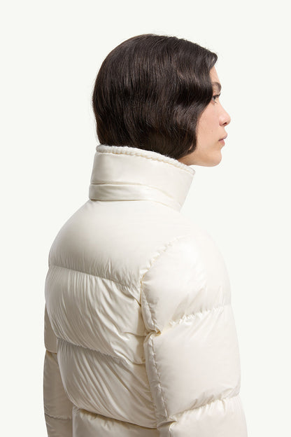 MONC Glareins Hooded Short Down Jacket White 609