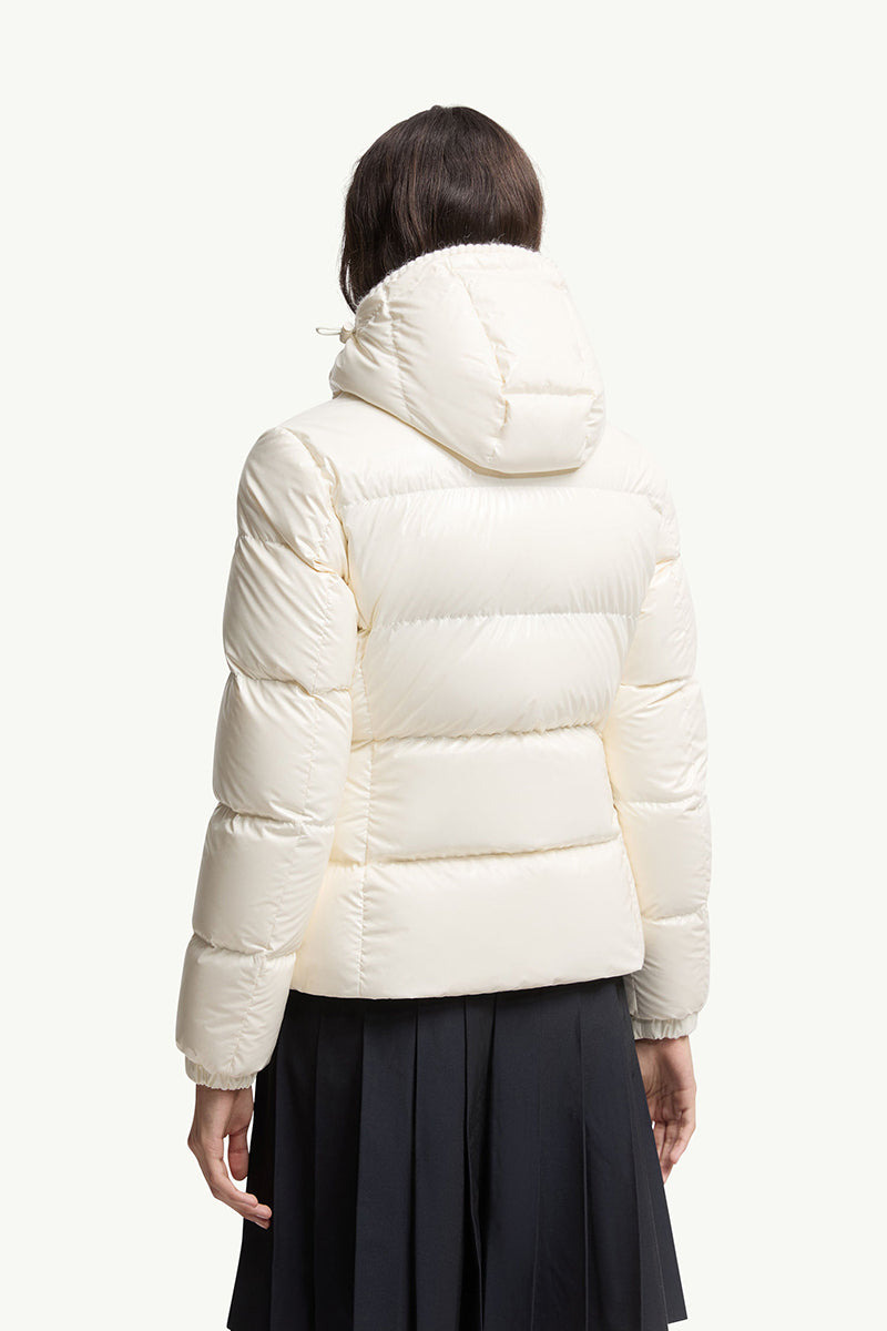 MONC Glareins Hooded Short Down Jacket White 609