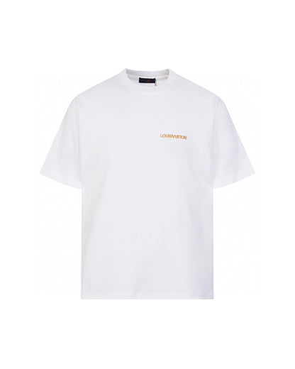 LVS Embroidered Monogram Black Short-Sleeve Tee 9001