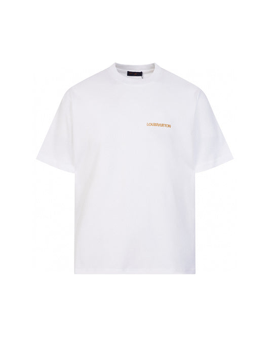 LVS Embroidered Monogram Black Short-Sleeve Tee 9001