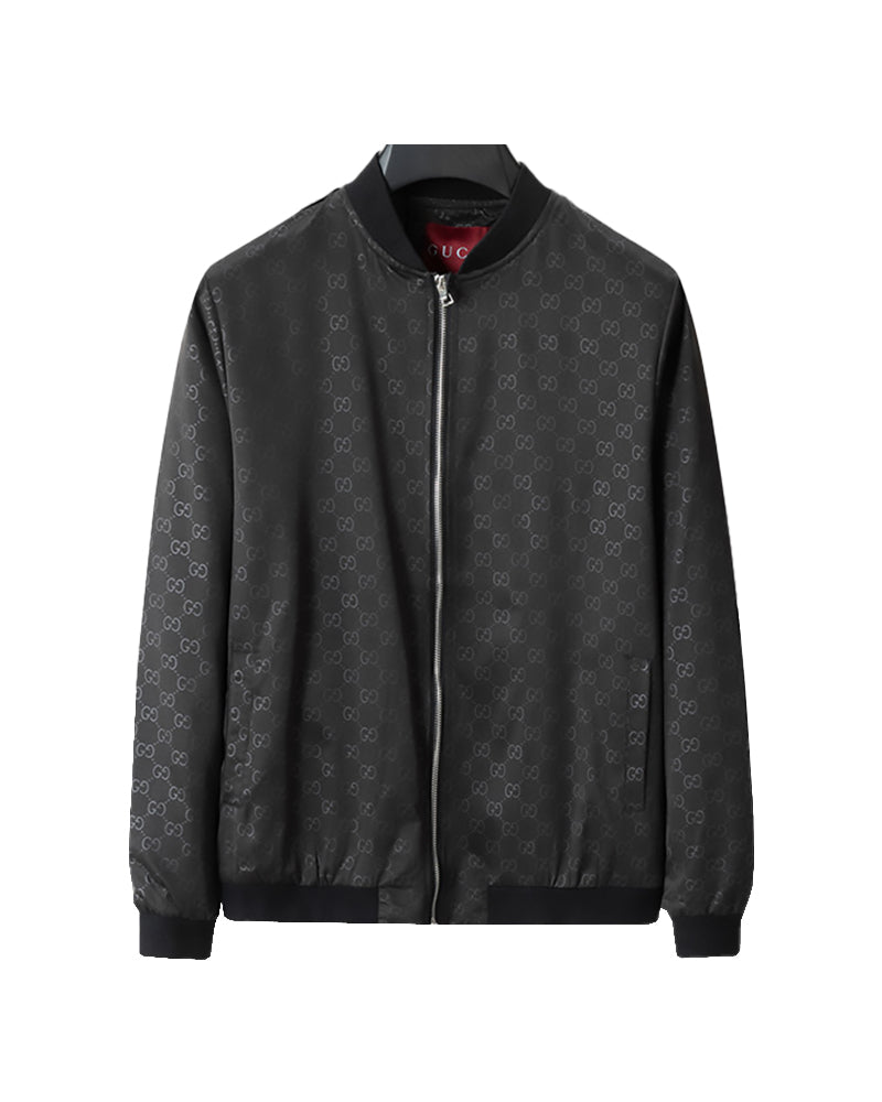 GUC GG Monogram Bomber Black Jacket 661313