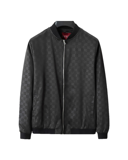 GUC GG Monogram Bomber Black Jacket 661313