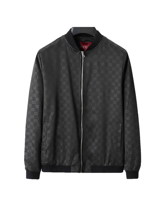 GUC GG Monogram Bomber Black Jacket 661313