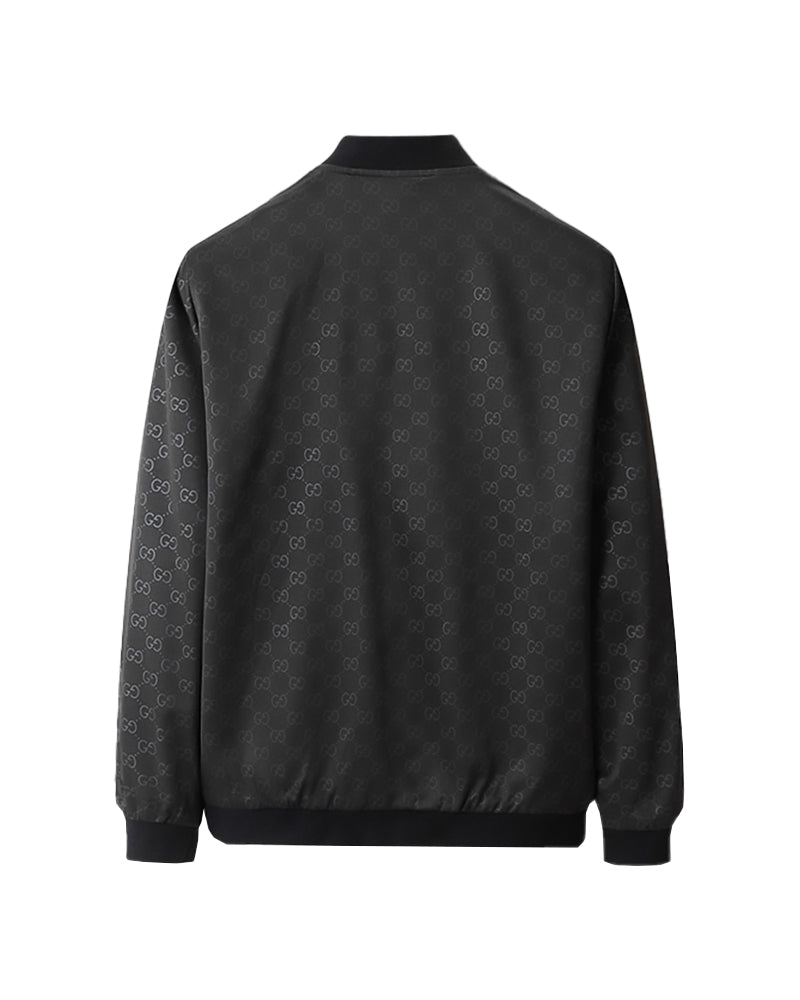 GUC GG Monogram Bomber Black Jacket 661313