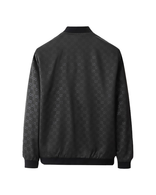 GUC GG Monogram Bomber Black Jacket 661313