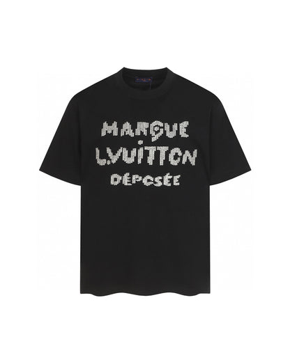 LVS Pixel Text Black Tee 8902