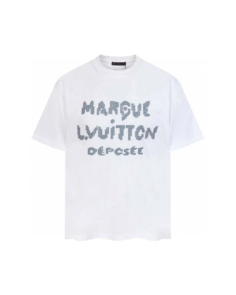 LVS Pixel Text Pink Tee 8902