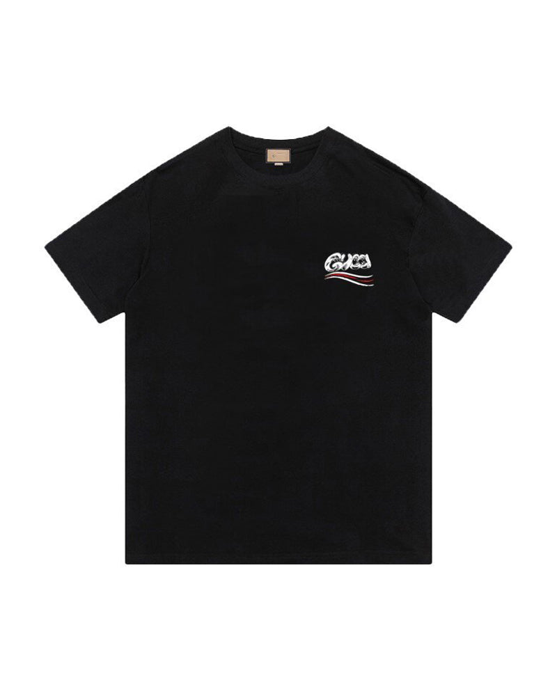 GUC Quirky-Inspired Script Logo Black Tee G013