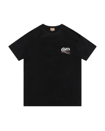 GUC Quirky-Inspired Script Logo Black Tee G013
