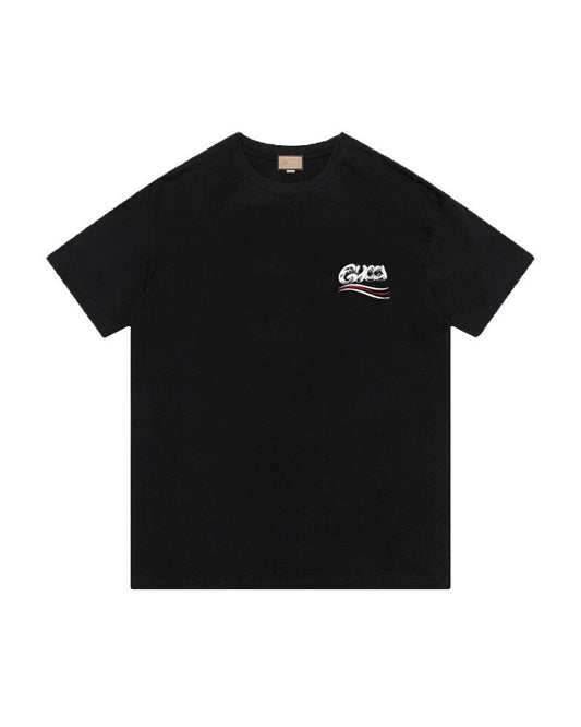 GUC Quirky-Inspired Script Logo Black Tee G013