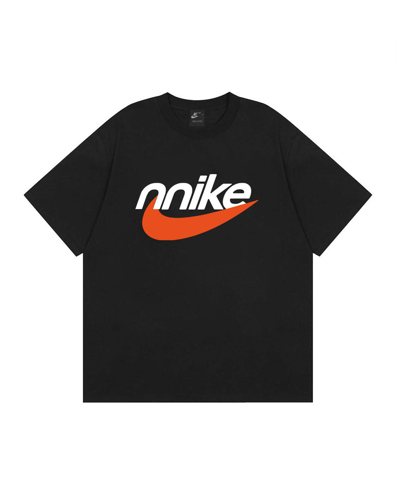 NIK Classic Futura Logo Oversized Graphic White Tee NK5
