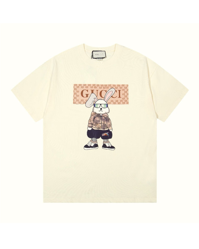 GUC Cool Bunny Monogram Soft Cream Tee G0034