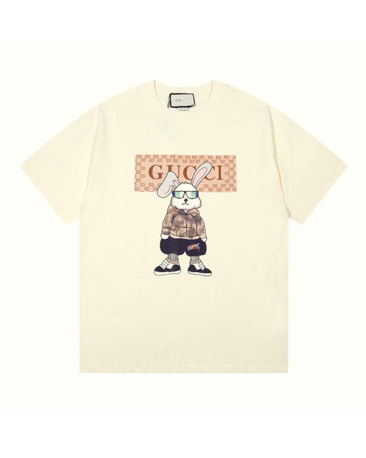 GUC Cool Bunny Monogram Soft Cream Tee G0034