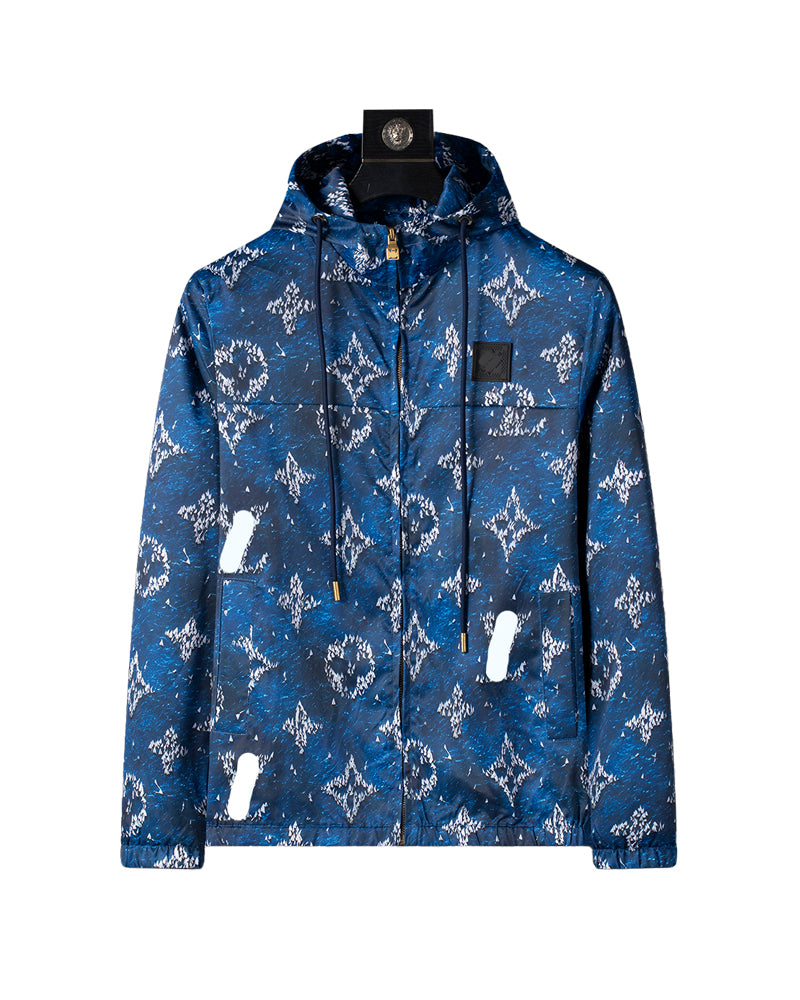 LVS Monogram Watercolor Hooded Jacket 56033