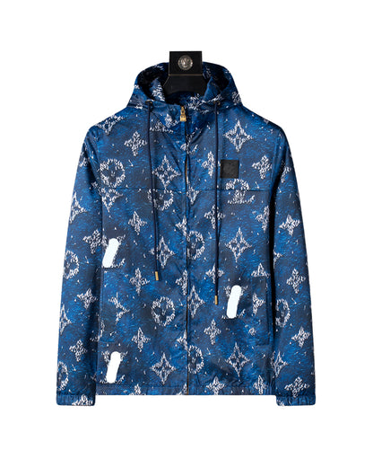 LVS Monogram Watercolor Hooded Jacket 56033