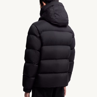 MONC Madeira Gray Hooded Men's Short Down Jacket 7-7006