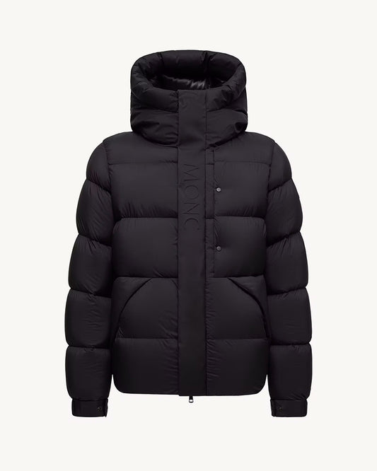 MONC Madeira Black Hooded Men's Short Down Jacket 7-7006
